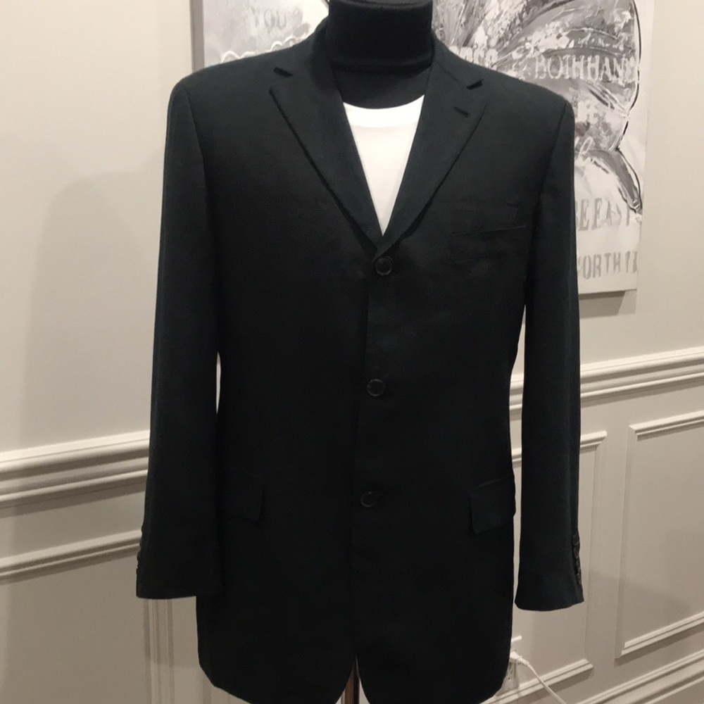 Classic Black Men's Blazer - Tailored Formal Jacket